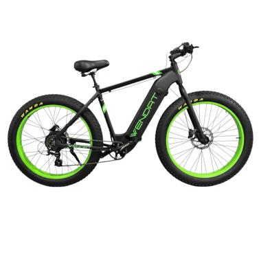 Електровелосипед WENDAT FATBIKE 26" 48V 19Ah 1000W рама 20" зі знімним акумулятором у рамі чорно-зелений