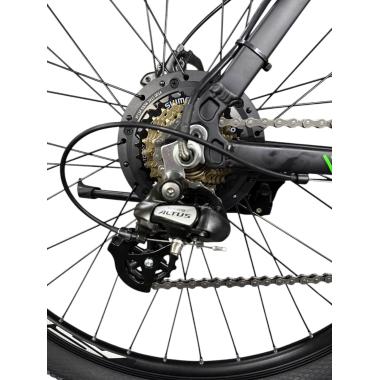 Електровелосипед Wendat MTB 29 GT рама 21" 48V 24Ah 500W/  чорно-зелений гідравлічні гальма