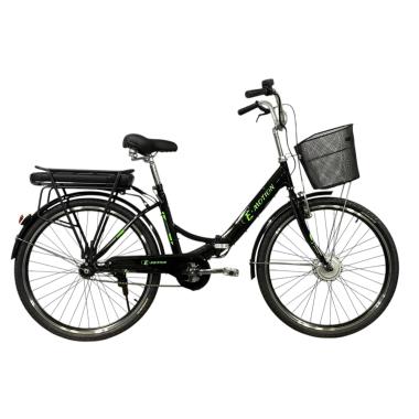 Електровелосипед E-motion складаний з низькою рамою 36V 13Ah 350W чорно-зелений