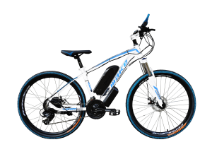 Електровелосипед MAKE 36V 12Ah 500W рама 17"/26" біло-синій