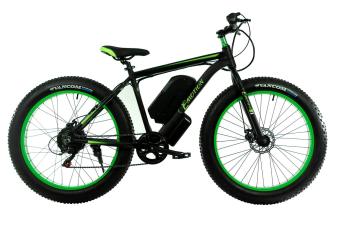 Електрофетбайк E-motion Fatbike GT 48v 16Ah 1000W c гідравлічними гальмами чорно-зелений