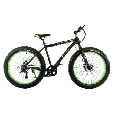 Велосипед E-motion Fatbike GT 26 "/ гідравлічні гальма / алюмінієва рама 19" чорно-зелений