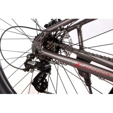 Велосипед E-motion MTB F430 27,5 "х 3" / рама 19" сіро-червоний