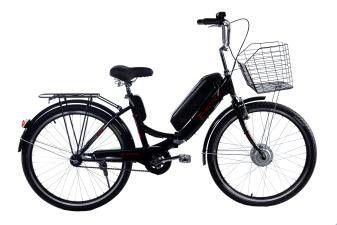 Електровелосипед складний з низькою рамою E-motion 26" 36V 14Ah 350W / чорно-червоний