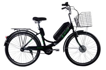 Електровелосипед складний з низькою рамою E-motion 26" 36V 14Ah 350W / чорно-зелений