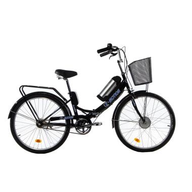 Електровелосипед E-motion складаний з низькою рамою 36V 10Ah 350W чорно-синій