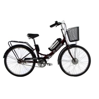 Електровелосипед E-motion складаний з низькою рамою 36V 10Ah 350W темно-червоний