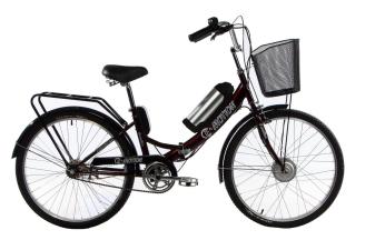 Електровелосипед E-motion складаний з низькою рамою 36V 10Ah 350W темно-червоний