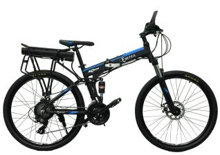 Електровелосипед складаний Make 36V 20Ah 500W / алюмінієва рама 17" чорно-синій