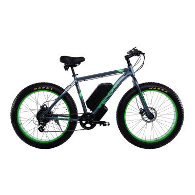 Електровелосипед WENDAT FATBIKE 26" 48V 19Ah 1000W зі знімною батареєю сіро-зелений