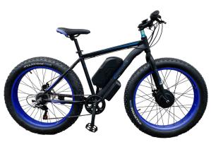 Електрофетбайк передньопривідний E-MOTION FATBIKE GT 48V 16AH 750W FRONT чорно-синій