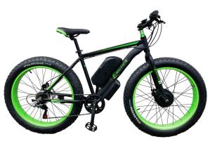 Електрофетбайк передньопривідний E-MOTION FATBIKE GT 48V 21AH 750W FRONT чорно-зелений