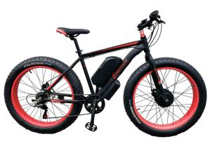 Електрофетбайк передньопривідний E-MOTION FATBIKE GT 48V 16AH 750W FRONT чорно-червоний