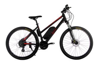 Жіночий електровелосипед E-motion City GT 27,5 "36v 12Ah 500w / рама 18" чорно-червоний