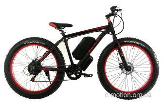 Електрофетбайк E-motion Fatbike GT 48V 19Ah 1000W чорно-червоний
