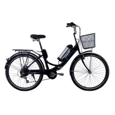 Електровелосипед складний з низькою рамою E-motion 36V 10Ah 350W чорно/синій