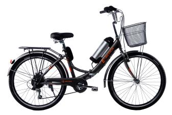 Електровелосипед складний з низькою рамою E-motion 26" 36V 10Ah 350W чорно/помаранчевий
