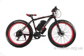 Електрофетбайк E-motion Fatbike 48V 1000 Вт чорно-красний 