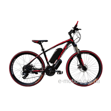 Електровелосипед MAKE 36V 12Ah 500W рама 17"/26" чорно-червоний