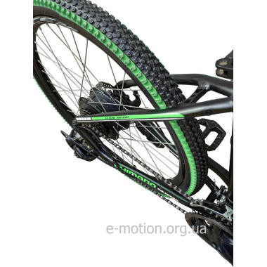 Електровелосипед MAKE 36V 12Ah 500W рама 17"/26" чорно-зелений