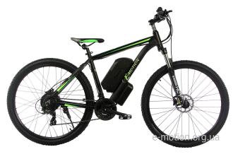 Електровелосипед E-motion MTB 29 GT 48V 16Ah 500W / рама 19" чорно-зелений гідравлічні гальма