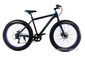Велосипед E-motion Fatbike GT 26" / рама 19" чорно-синій