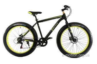 Велосипед E-motion Fatbike GT 26" / рама 19" чорно-жовтий