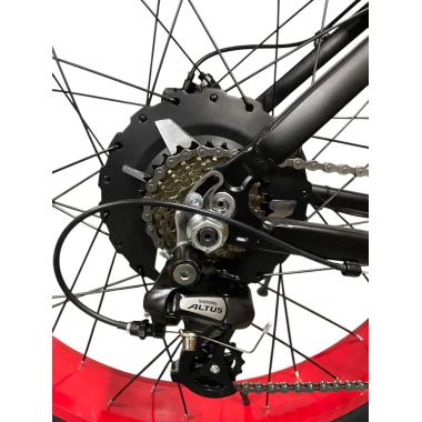 Електровелосипед Fatbike Wendat 48v 24Ah 1500W з гідравлічними гальмами чорно-червоний