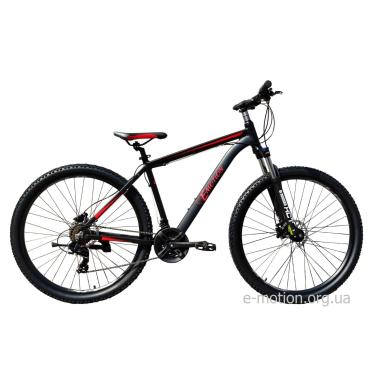 Велосипед гірський E-motion MTB29 GT / рама 21" чорно-червоний