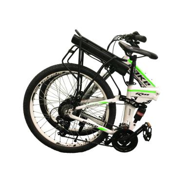 Електровелосипед складаний МАКЕ 36V 12Ah 500W 26", рама 17" - біло-салатовий