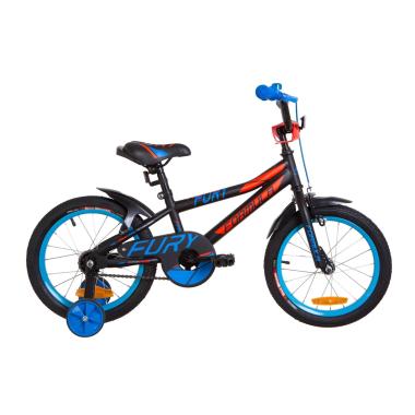 Велосипед 16" Formula FURY 14G St з крилом Pl 2019 (чорно-червоний з синім)