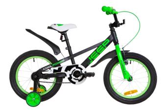 Велосипед 16" Formula JEEP 14G St з крилом Pl 2019 (чорно-салатовий)
