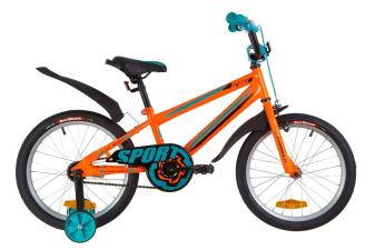 Велосипед 18" Formula SPORT 14G St з крилом Pl 2019 (помаранчево-бірюзовий)