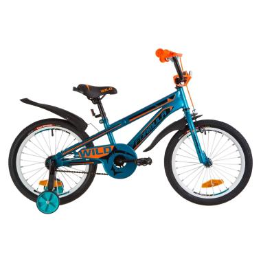 Велосипед 18" Formula WILD посилен. St з крилом Pl 2019 (бірюзовий з помаранчевим)