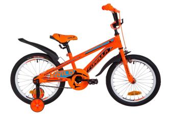 Велосипед 18" Formula WILD посилен. St з крилом Pl 2019 (помаранчево-синій)