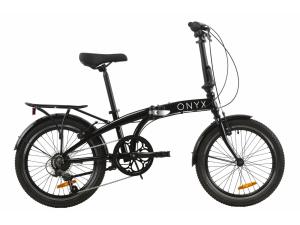 Велосипед 20" Dorozhnik ONYX складаний 2020 (чорний)
