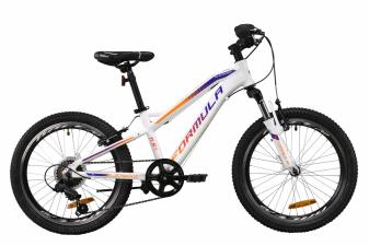 Велосипед AL 20" Formula BLACKWOOD 1.0 AM Vbr 2020 (біло-фіолетовий з оранжевим)