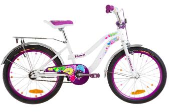 Велосипед 20" Formula FLOWER 14G St з багажником зад St, з крилом St 2019 (біло-фіолетовий)