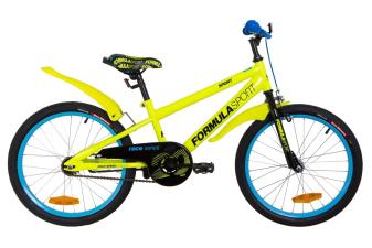 Велосипед 20" Formula SPORT 14G St з крилом Pl 2019 (жовтий)