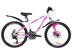 Велосипед 24" Discovery FLINT AM 14G DD St з крилом Pl 2019 (біло-малиновий)