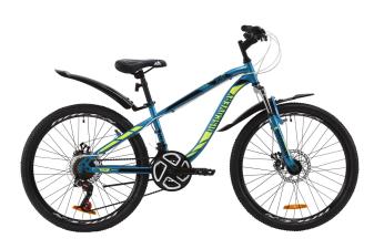 Велосипед ST 24" Discovery FLINT AM DD з крилом Pl 2020 (блакитно-жовтий з чорним)