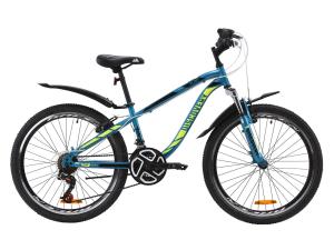 Велосипед ST 24" Discovery FLINT AM Vbr з крилом Pl 2020 (блакитно-жовтий з чорним)