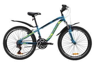 Велосипед ST 24" Discovery FLINT AM Vbr з крилом Pl 2020 (блакитно-жовтий з чорним)