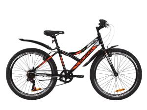 Велосипед ST 24" Discovery FLINT Vbr з крилом Pl 2020 (чорно-помаранчевий з сірим)
