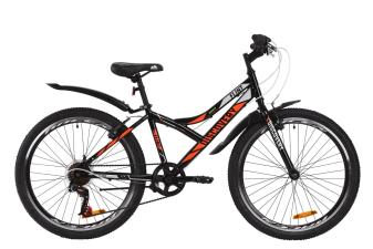 Велосипед ST 24" Discovery FLINT Vbr з крилом Pl 2020 (чорно-помаранчевий з сірим)