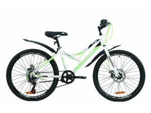 Велосипед ST 24" Discovery FLINT DD з крилом Pl 2020 (біло-зелений)