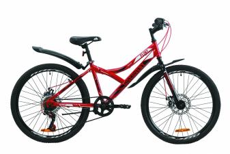 Велосипед ST 24" Discovery FLINT DD з крилом Pl 2020 (червоно-чорний)