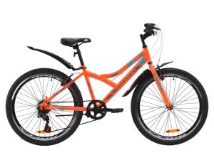 Велосипед ST 24" Discovery FLINT Vbr з крилом Pl 2020 (помаранчево-бірюзовий з сірим)