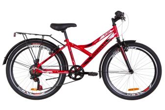 Велосипед 24" Discovery FLINT 14G Vbr St з крилом Pl 2019 (червоно-білий з чорним)
