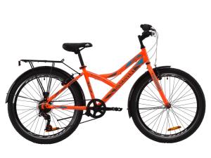 Велосипед ST 24" Discovery FLINT Vbr з багажником зад St, з крилом St 2020 (помаранчево-бірюзовий з сірим)